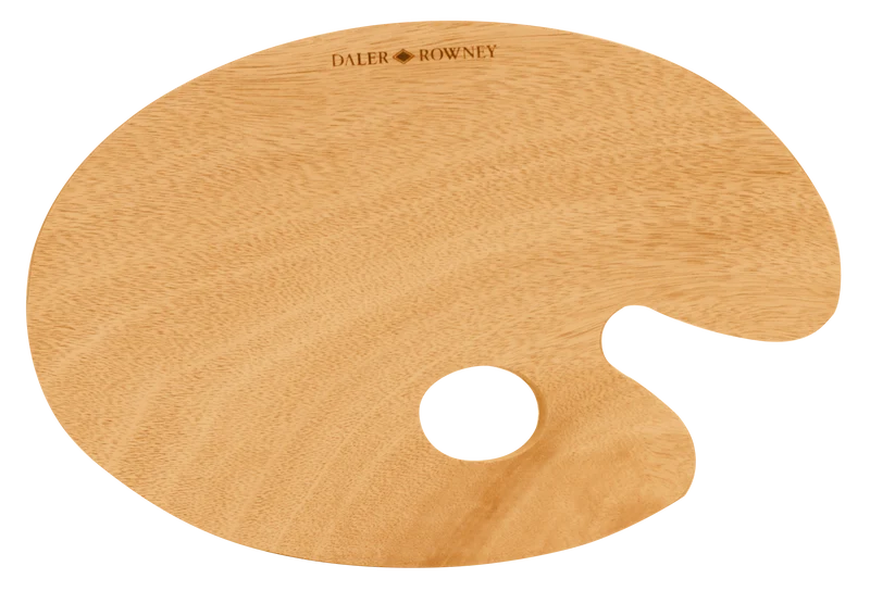 DALER ROWNEY Holz-Mischpalette oval 20 x 30 cm
