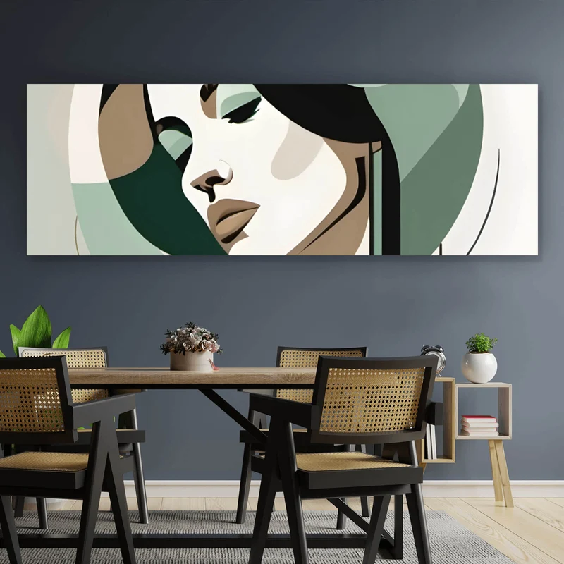 Acrylglasbild Abstrakt geformte Frau No.2 Panorama