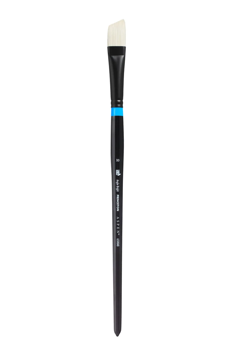 Pennello artistico angolare PRINCETON Aspen Angle Bright a manico lungo