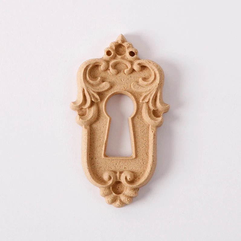 Biegbares Holz Pentart Schloss mit Schlüsselloch 3 x 5 cm
