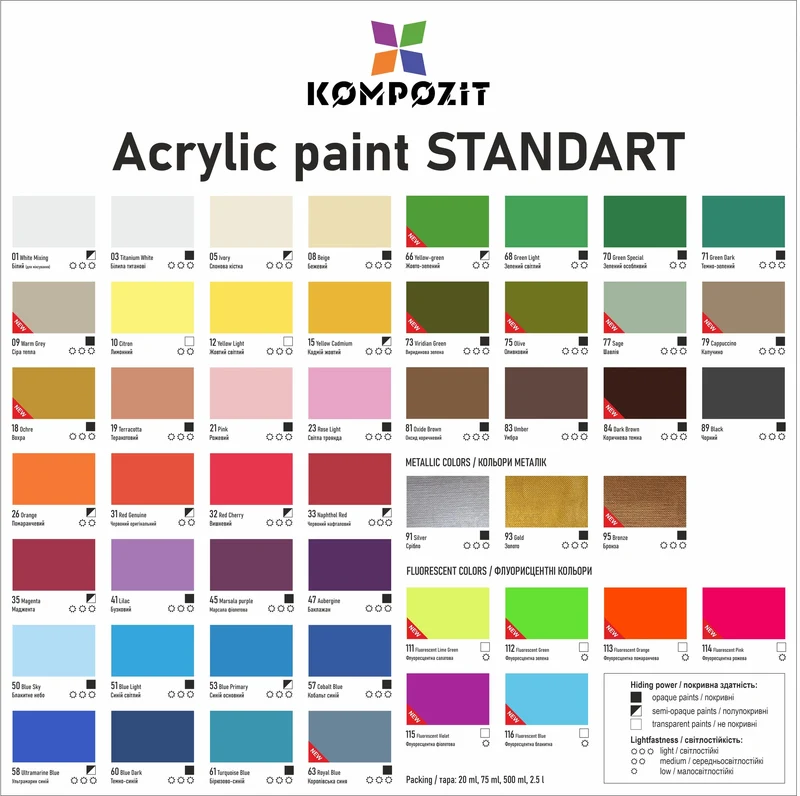 Акрилна боя STANDART Kompozit Metallic 20 ml