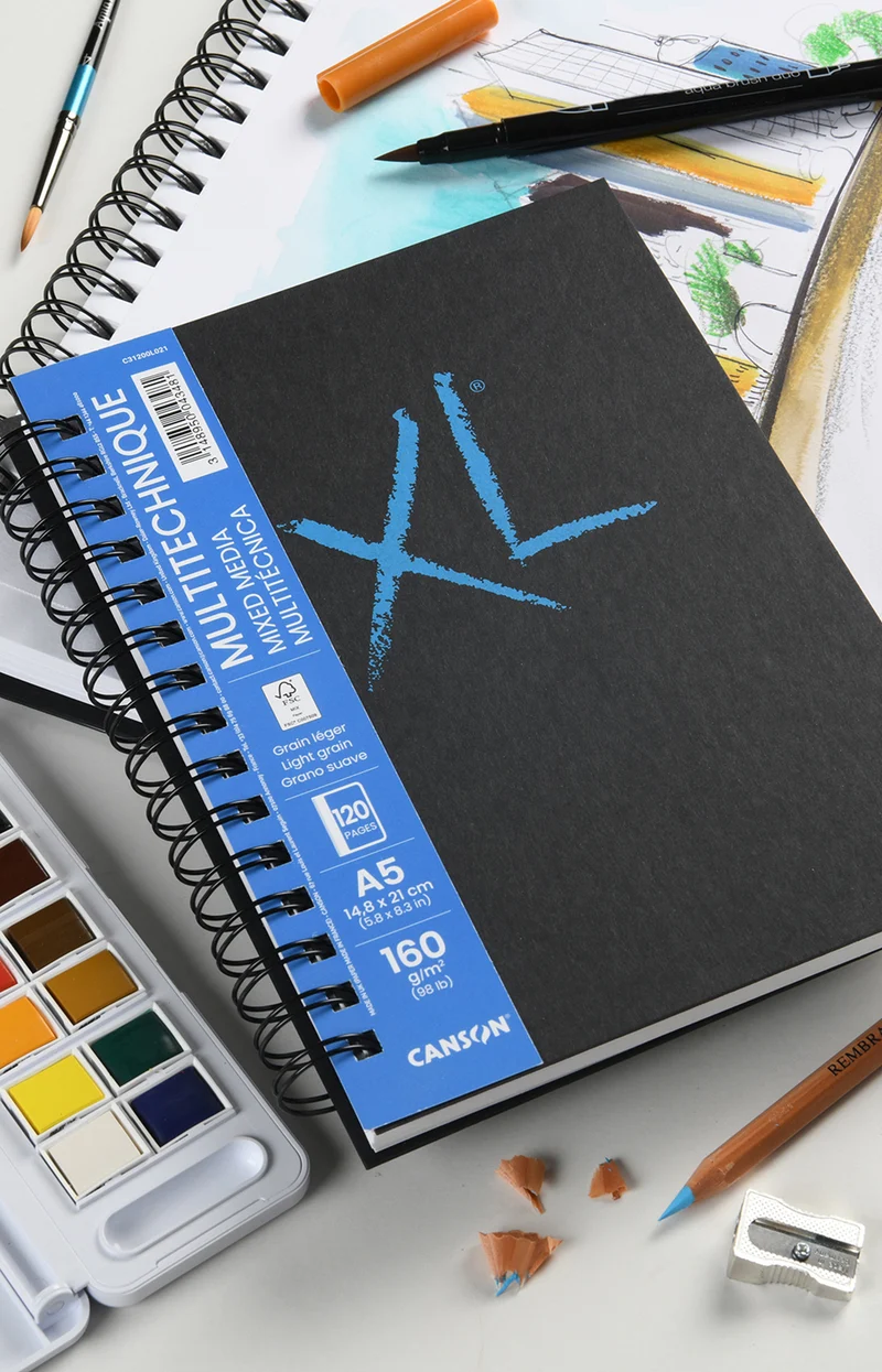 Canson XL Mix Media Textured Block 300 g/m² 68 Blatt A4 geleimt