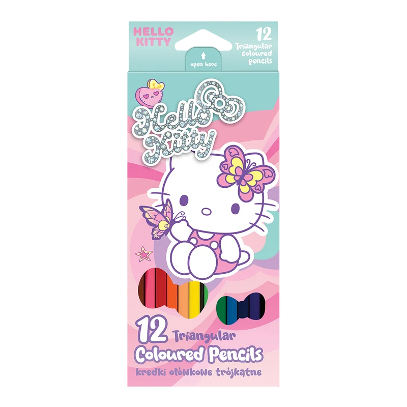 Dreikant-Buntstifte Colorino Hello Kitty - 12 Farben