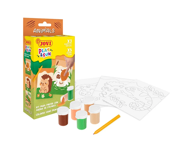 JOVI Play&Fun мини творчески комплект за рисуване с пясък – 9 части