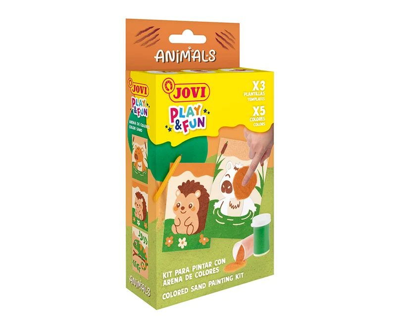 JOVI Play&Fun Mini-Kreativset Sandmalen – 9-teilig