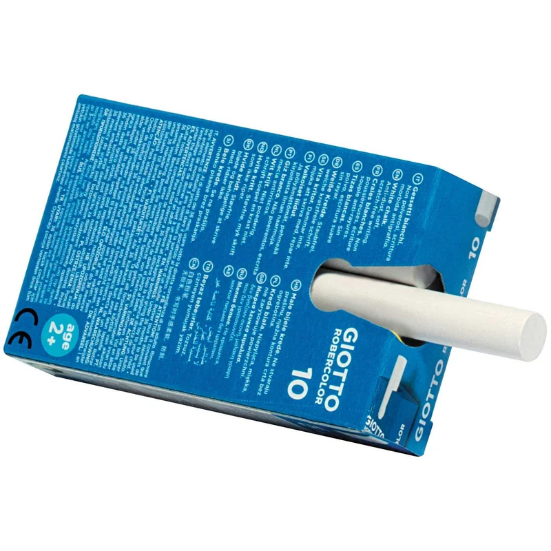 Biele bezprašné kriedy GIOTTO Robercolor 10 ks