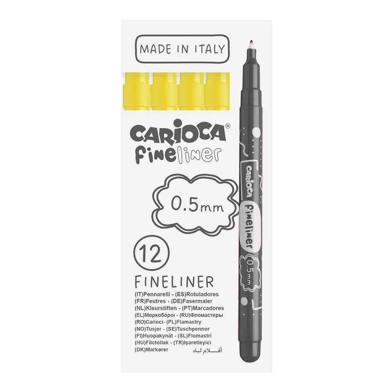 Fineliner Carioca Fineliner 0,5 mm – 12er-Set