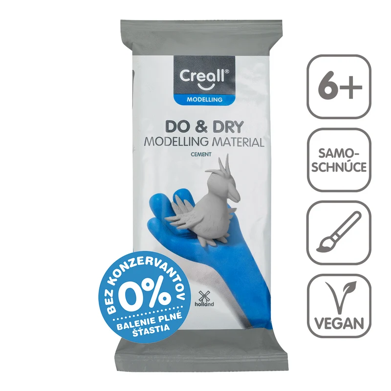 Αυτοσκληρυνόμενος πηλός μοντελισμού Creall Do&Dry υποαλλεργικός 500 g