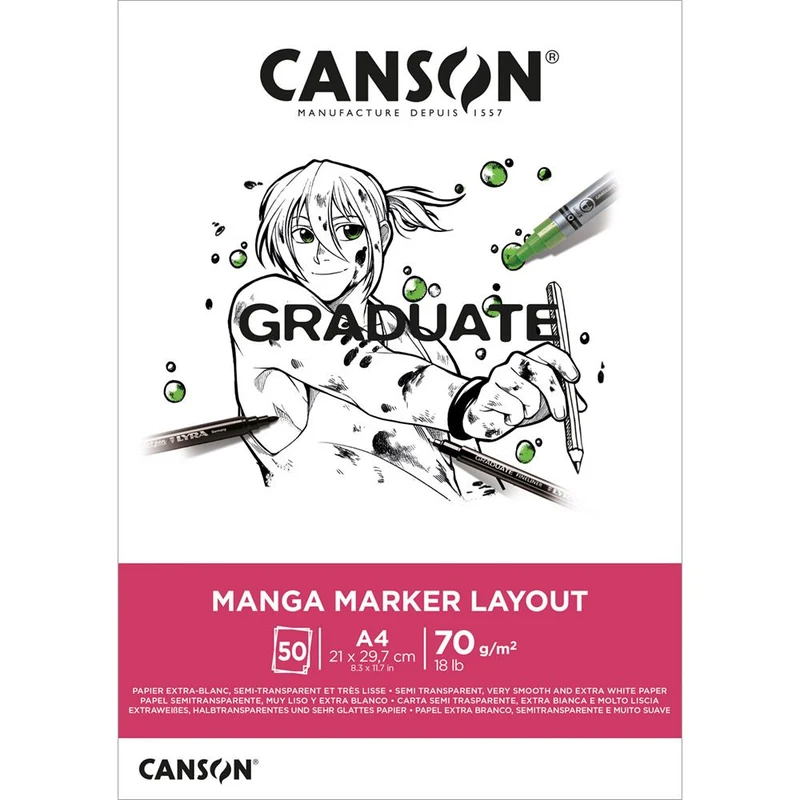 Μπλοκ Canson Graduate Manga 200 g/m²