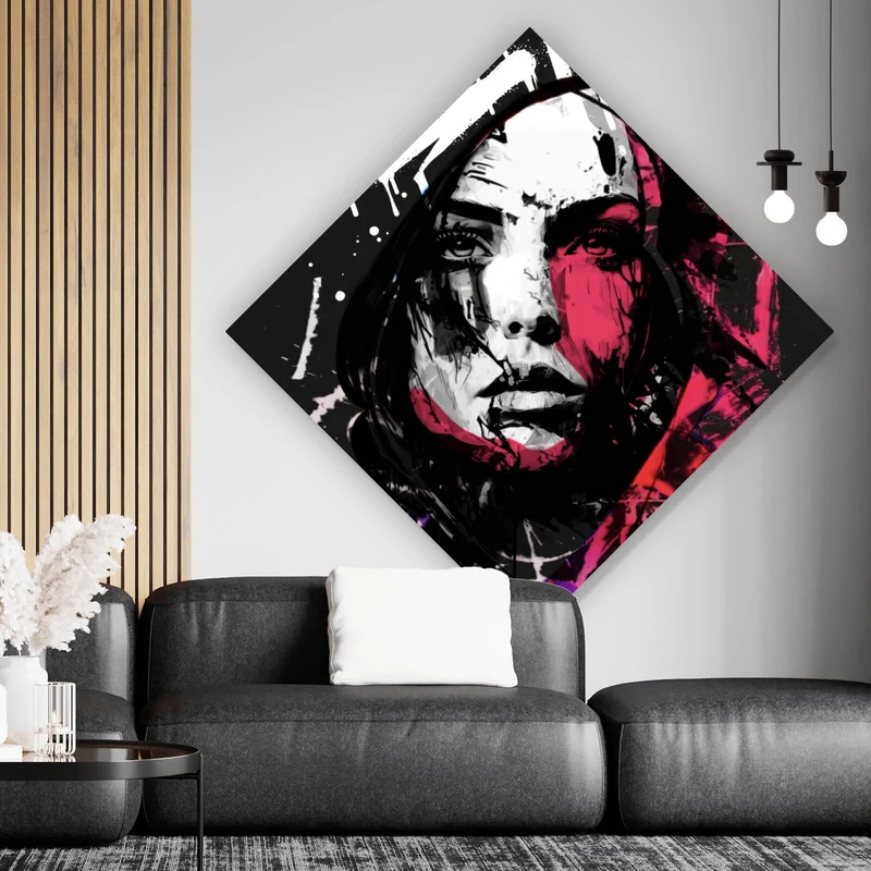Leinwandbild Street Queen Abstract Art Raute