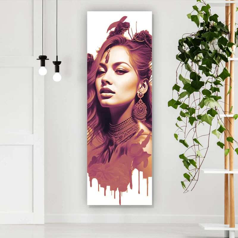 Poster Grafisches Portrait einer Frau Panorama Hoch