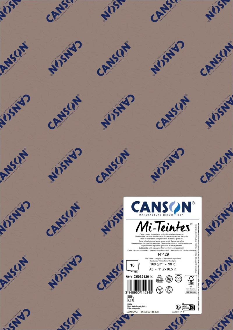 Χαρτί για παστέλ Canson Mi-Teintes A3 160 g - 10 φύλλα