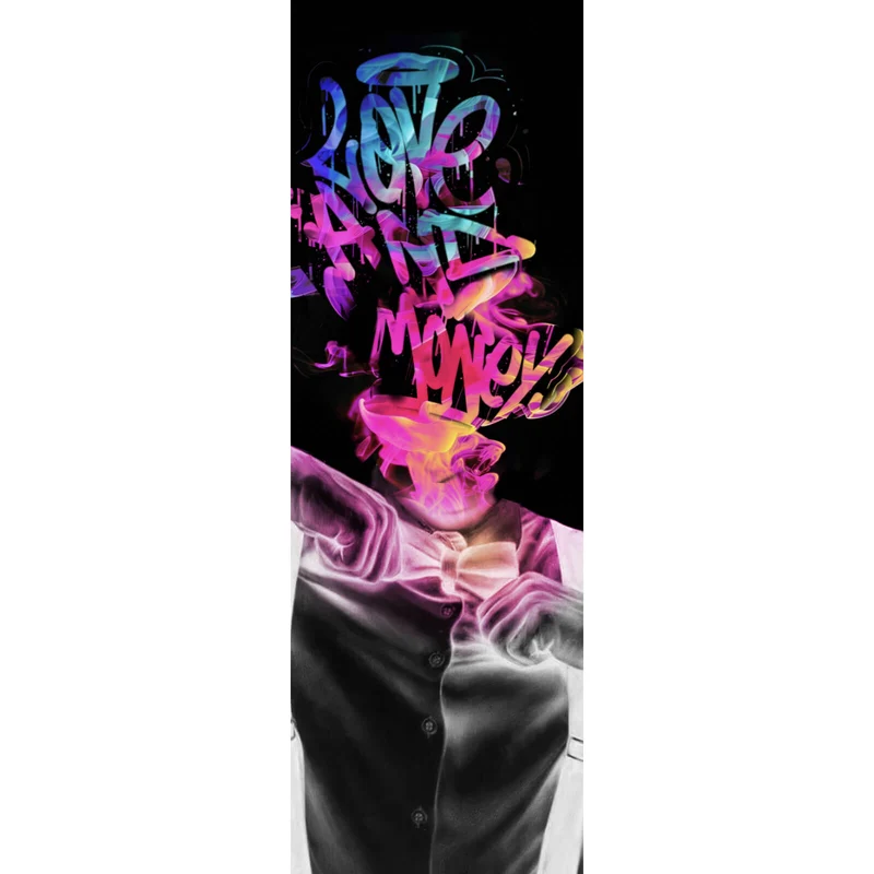 Spannrahmenbild Graffitikunst Love and Money Panorama Hoch