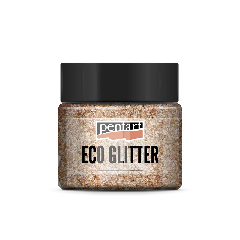 Pentart Eco Glitter λεπτό glitter rose gold 15 g