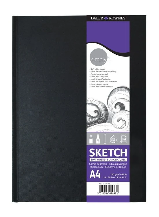 Μπλοκ σχεδίου DALER ROWNEY Simply έξτρα λευκό 100