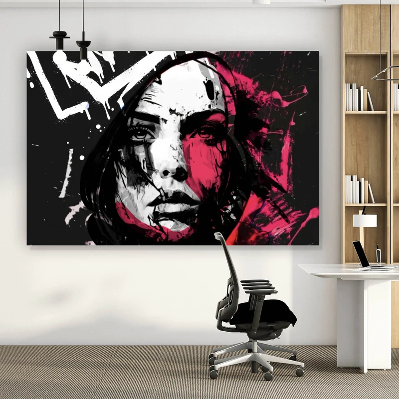 Leinwandbild Street Queen Abstract Art Querformat
