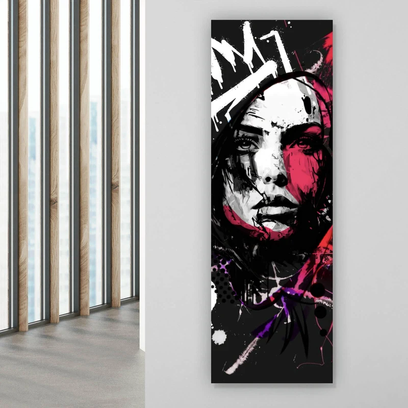 Aluminiumbild gebürstet Street Queen Abstract Art Panorama Hoch