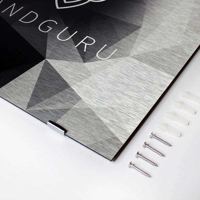 Aluminiumbild gebürstet Anmutiges Frauen Portrait Schwarz Weiß Panorama Hoch