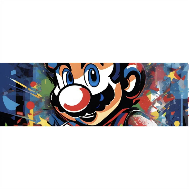 Acrylglasbild Farbenfroher Mario Pop Art Panorama