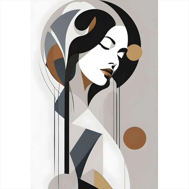 Acrylglasbild Abstrakt geformte Frau Modern Hochformat