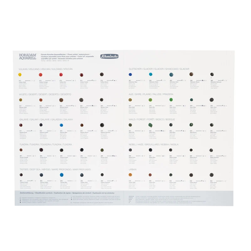 Schmincke HORADAM Aquarell Dot Card Supergranulierende Farben - 50 Farbpunkte