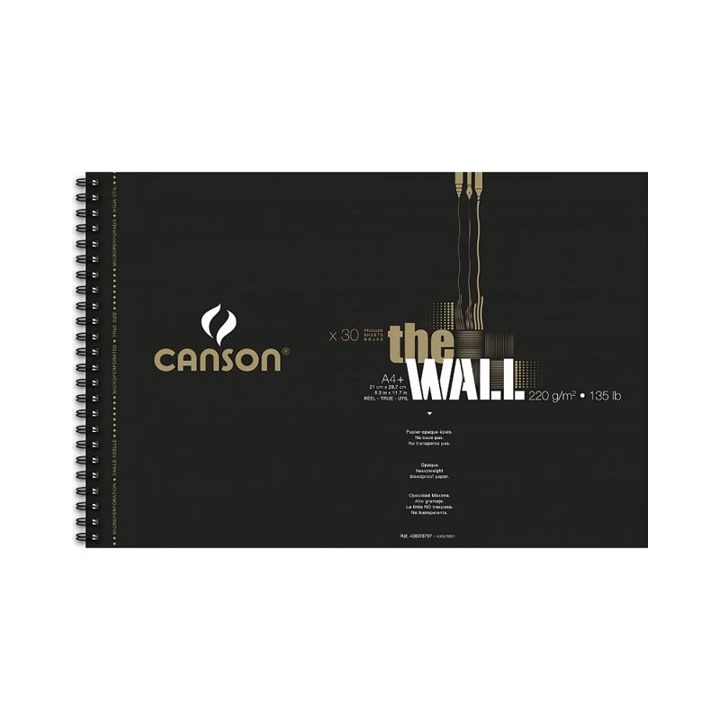 Canson The Wall скицник 220 g 30л A4+ със спирала