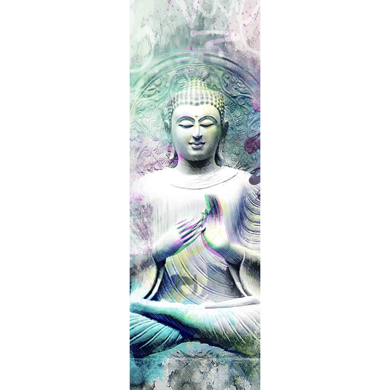 Aluminiumbild Buddhafigur im Pop Art Stil Panorama Hoch