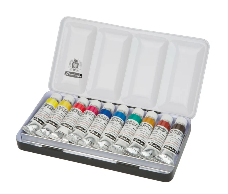 Kovový set akvarelových farieb Schmincke HORADAM 10 x 15 ml