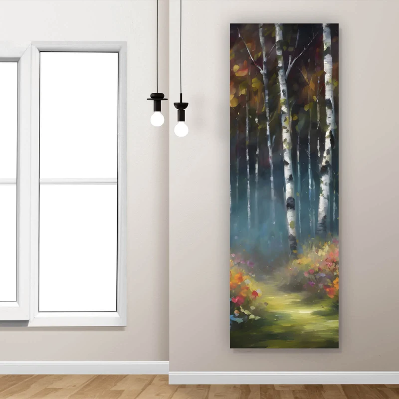 Leinwandbild Malerischer Wald Abstrakt Panorama Hoch