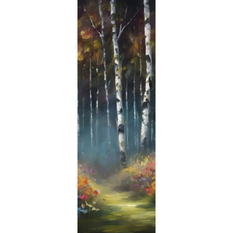 Leinwandbild Malerischer Wald Abstrakt Panorama Hoch