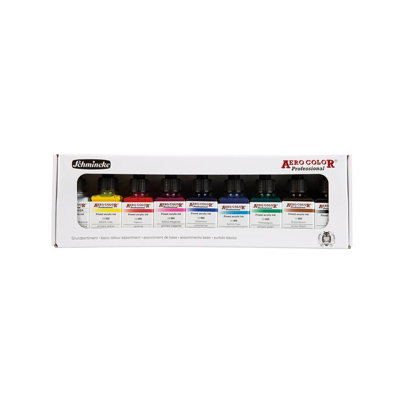 Schmincke AERO COLOR set di colori primari in cartone 9 x 28 ml