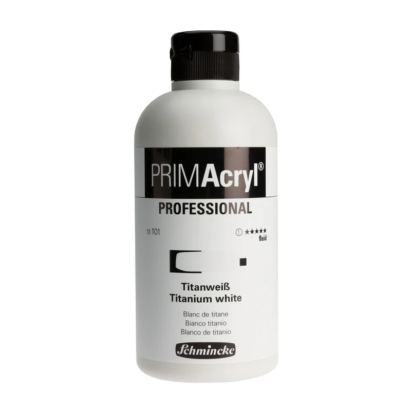 Akrylová farba Schmincke PRIMAcryl Professional Fluid 500 ml – titánová biela