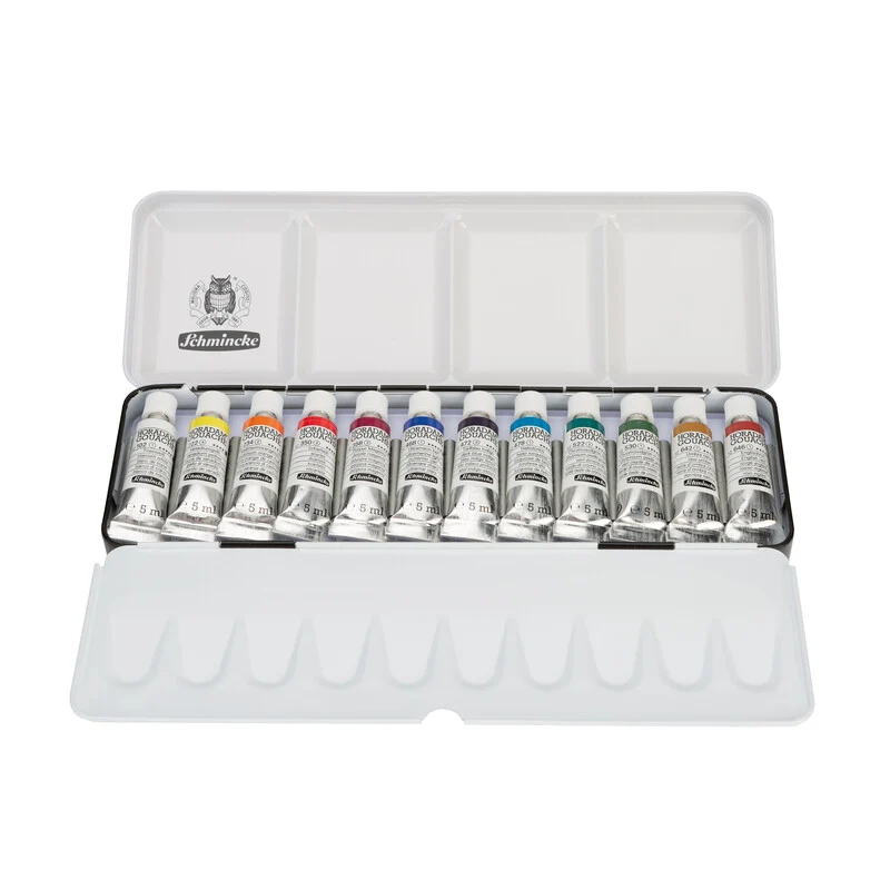 Gvaš boje Schmincke HORADAM u metalnom setu, 12 x 5 ml