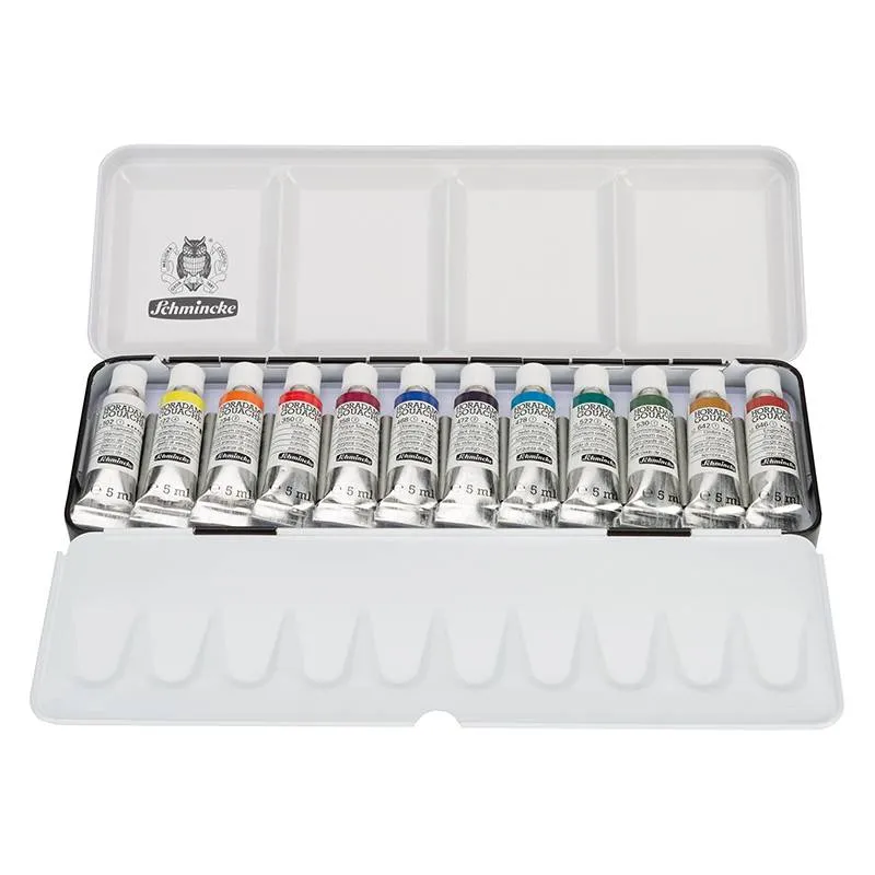 Gvaš boje Schmincke HORADAM u metalnom setu, 12 x 5 ml