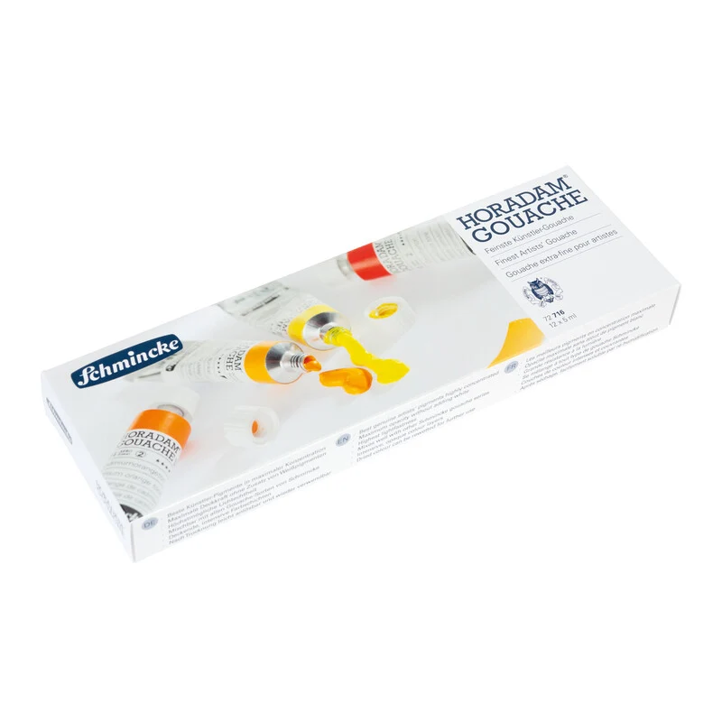 Gvaš barve Schmincke HORADAM v kovinskem setu, 12 x 5 ml