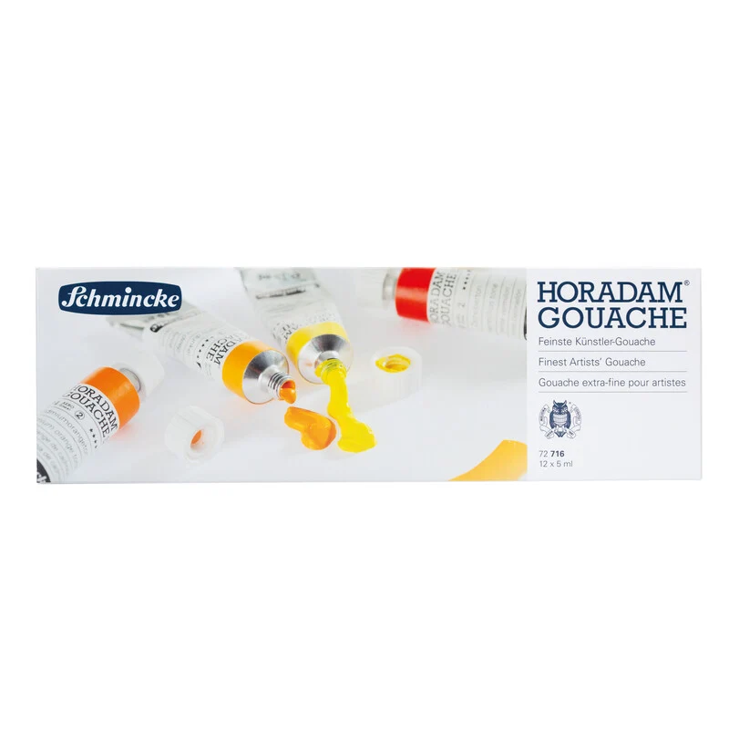 Gvašové farby Schmincke HORADAM v kovovom sete, 12 x 5 ml