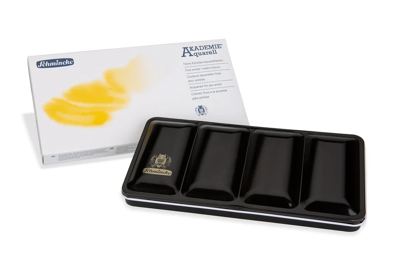 Kovová kazeta na akvarel Schmincke AKADEMIE Aquarell – 24 celých panvičiek