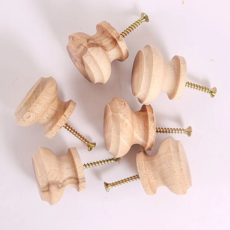Pomolo in legno per mobili Pentart - bombato e piatto