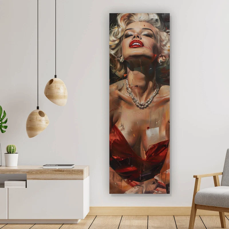 Leinwandbild Verführerisches Frauen Portrait Abstrakt Panorama Hoch