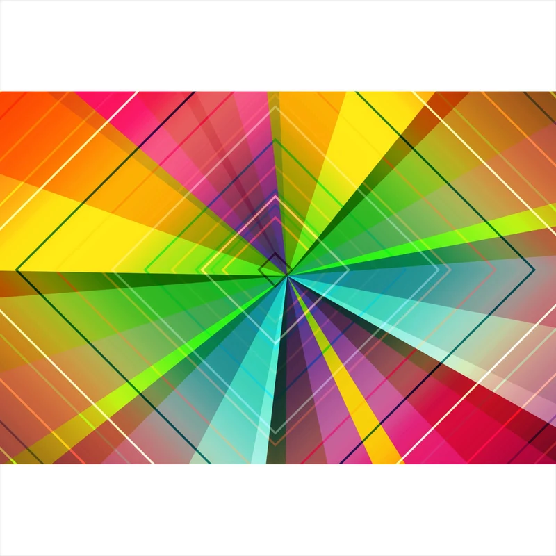 Spannrahmenbild Regenbogen Geometrie Querformat