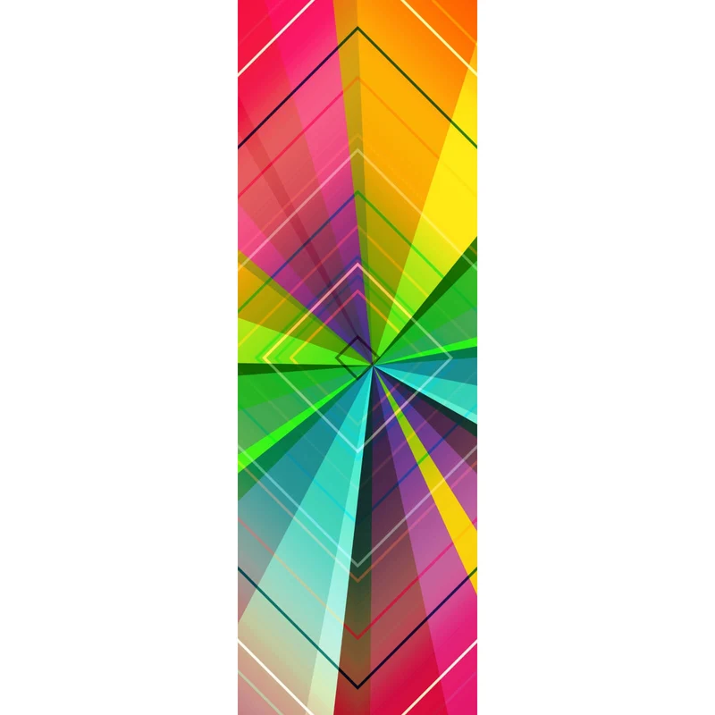 Poster Regenbogen Geometrie Panorama Hoch