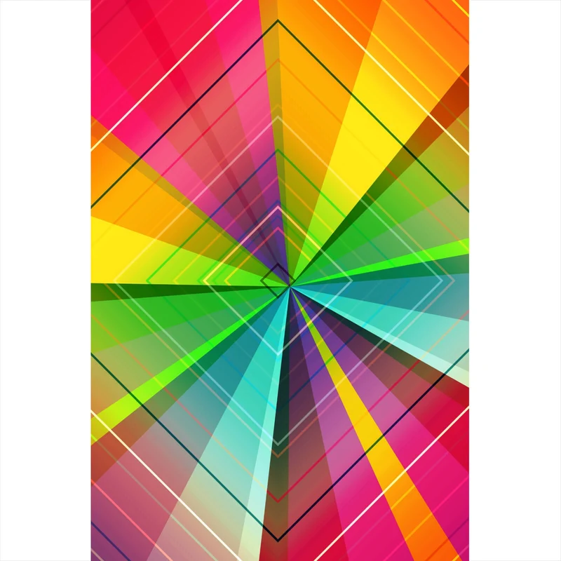 Spannrahmenbild Regenbogen Geometrie Hochformat