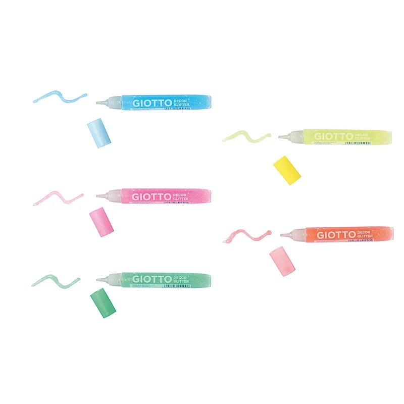 Bleščeče lepilo GIOTTO Glitter Glue neonske barve 5 x 10 g