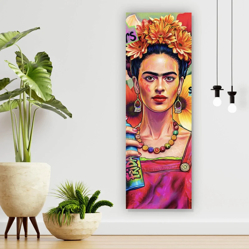 Acrylglasbild Frida Flowers Pop Art Panorama Hoch