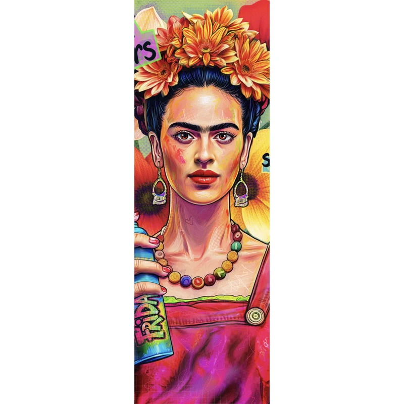 Aluminiumbild Frida Flowers Pop Art Panorama Hoch