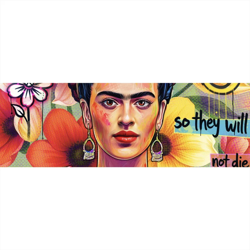 Acrylglasbild Frida Flowers Pop Art Panorama