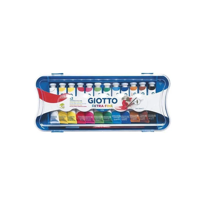 Colori a tempera GIOTTO Extra Fine in tubetti con pennello