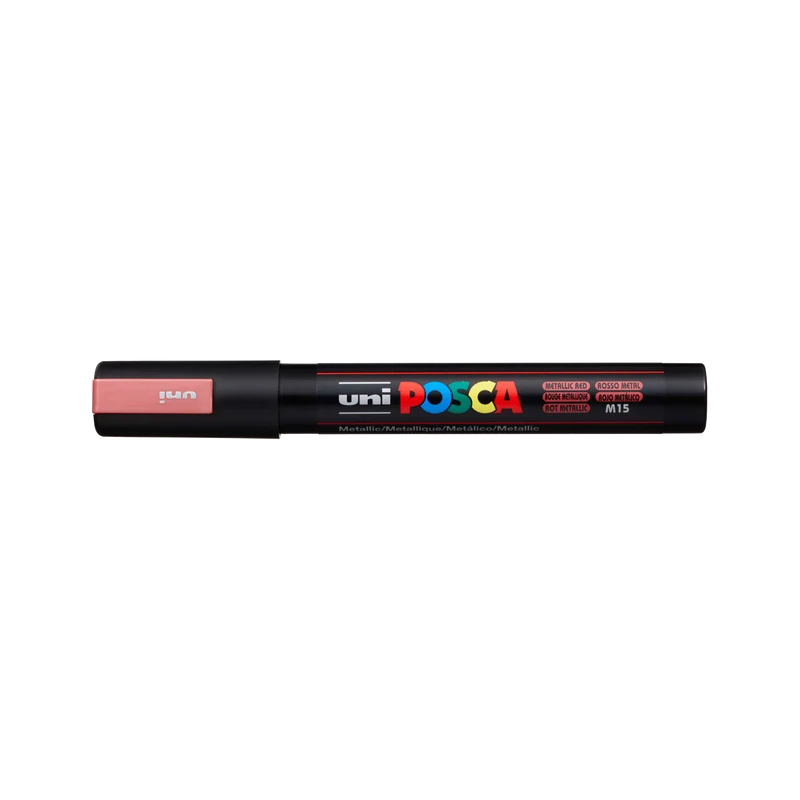 Акрилен маркер Posca PC-5M, 1,8 – 2,5 mm, металик червено (M15)