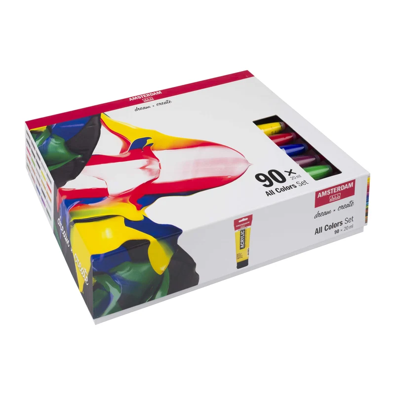 Set akrilnih barv ROYAL TALENS Amsterdam Vsi odtenki 90 x 20 ml
