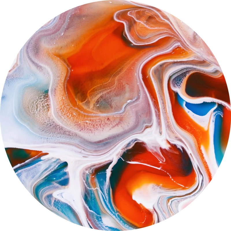 Aluminiumbild Fluid Art Explosion Kreis